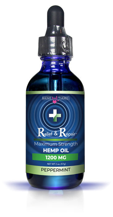 Wholesale 12 pack - Relief & Repair Maximum Strength Hemp Oil, 2oz - Sanotiamo